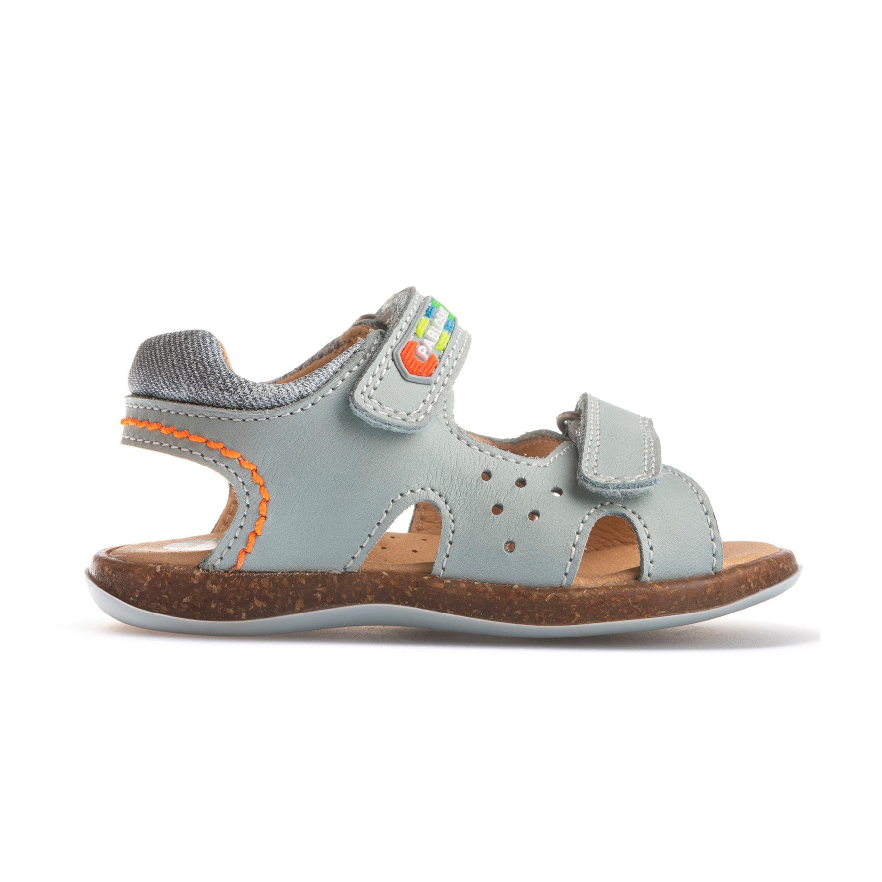 Sandales Pablosky Arca 049030 - Cuir Naturel - Confort Enfant - Semelle Physiologique - Fermeture Velcro