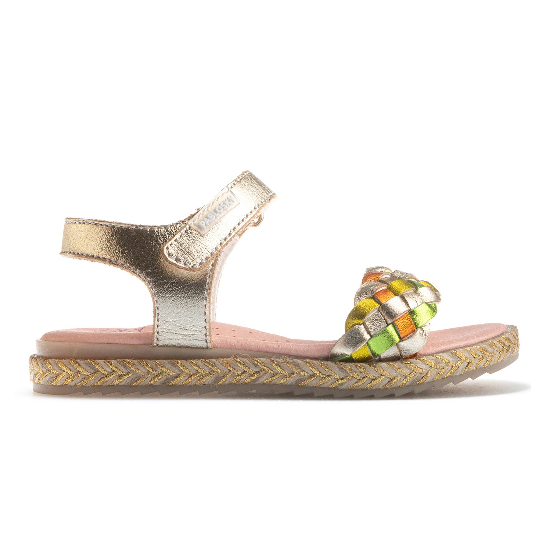 Gold slip hotsell on sandals