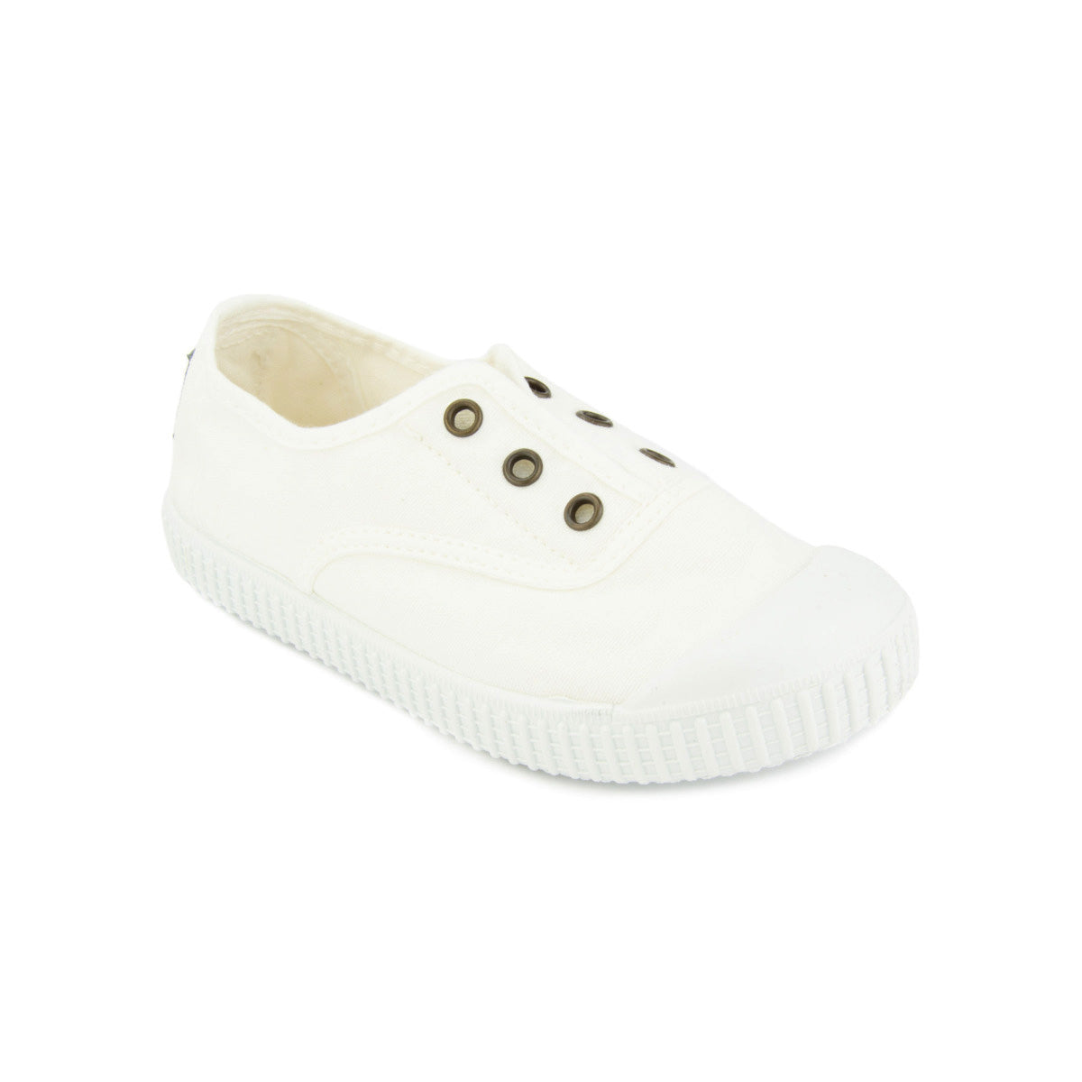 White plimsolls no laces clearance